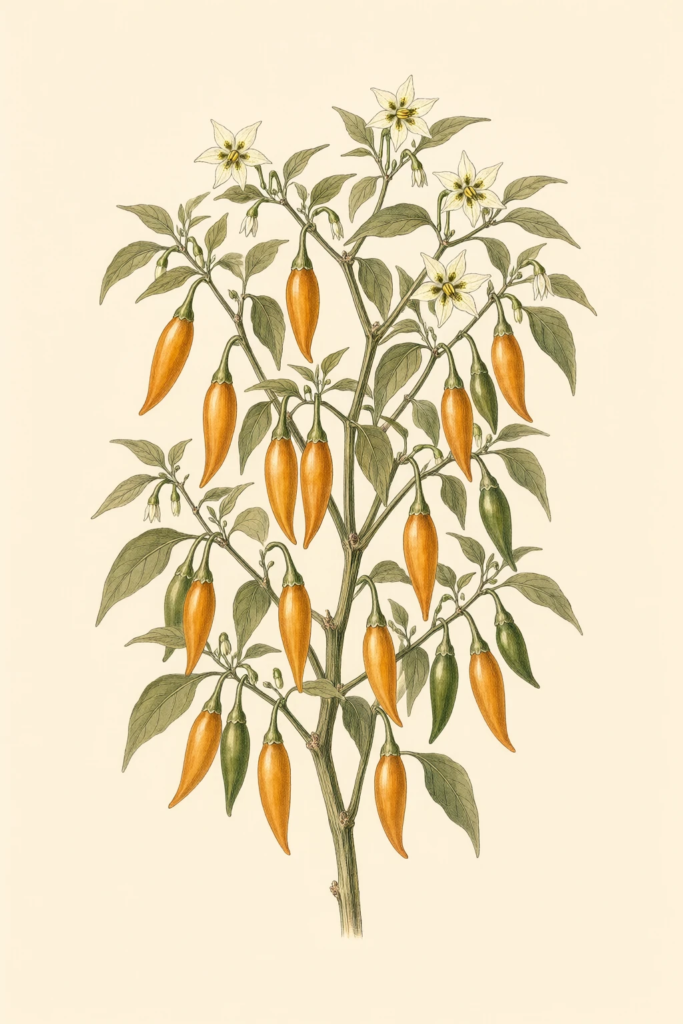 Aji Cito botanical illustration