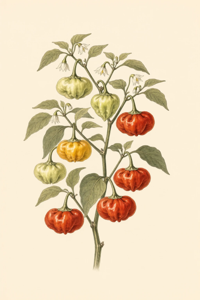 Ají Dulce botanical illustration