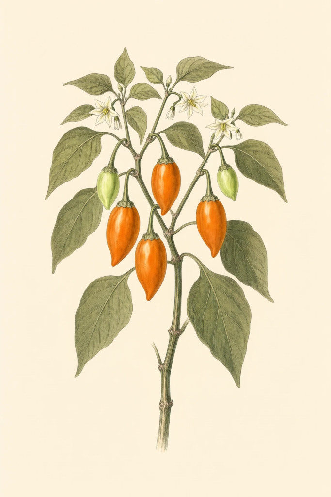 Aji Jobito botanical illustration