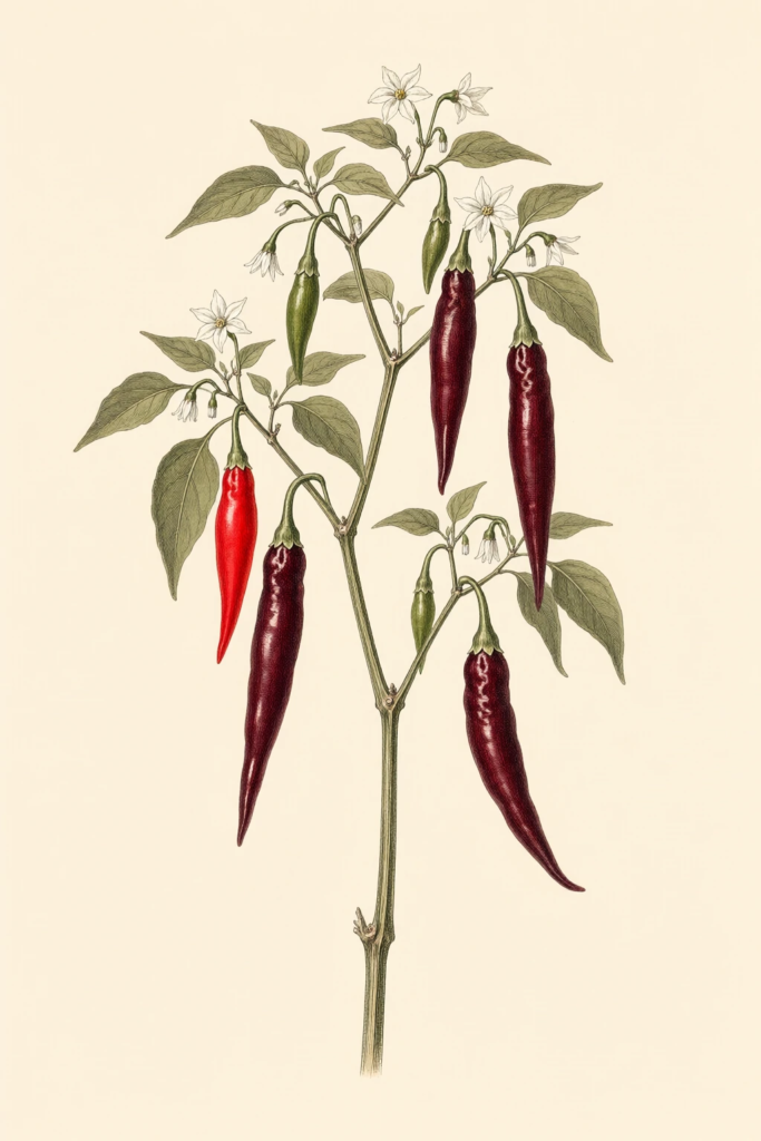 Aleppo / Halaby botanical illustration