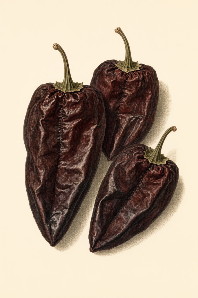 Ancho botanical illustration