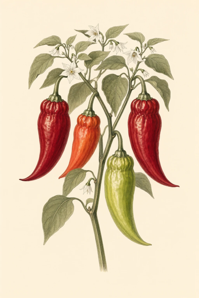 Beaver Dam Pepper botanical illustration