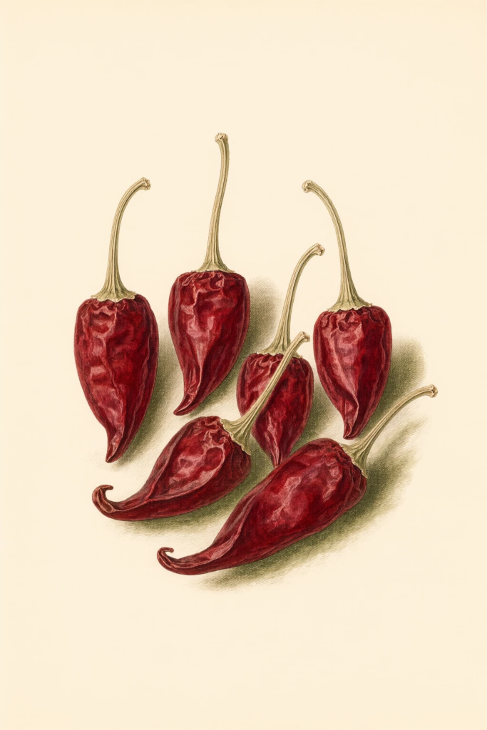 Bhiwapur Chilli botanical illustration
