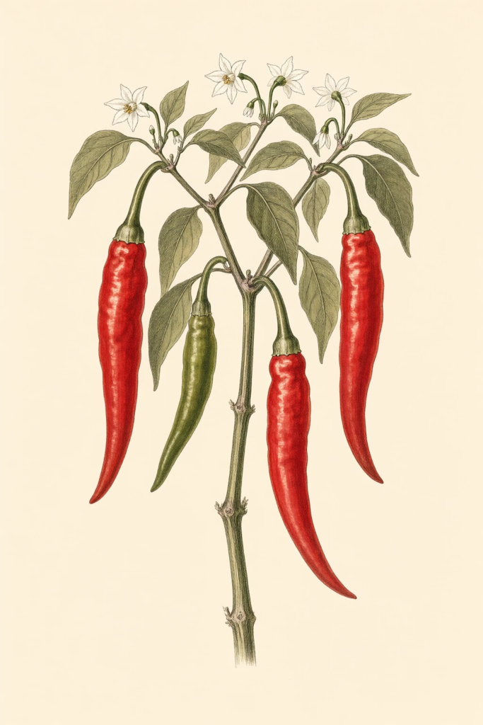 Cili Kulai botanical illustration