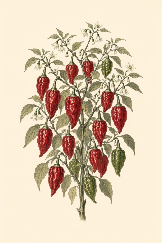 Dorset Naga botanical illustration