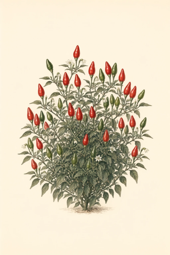 Hot Thai botanical illustration