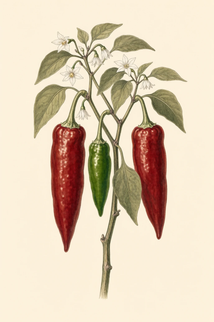 Kapya Biber botanical illustration