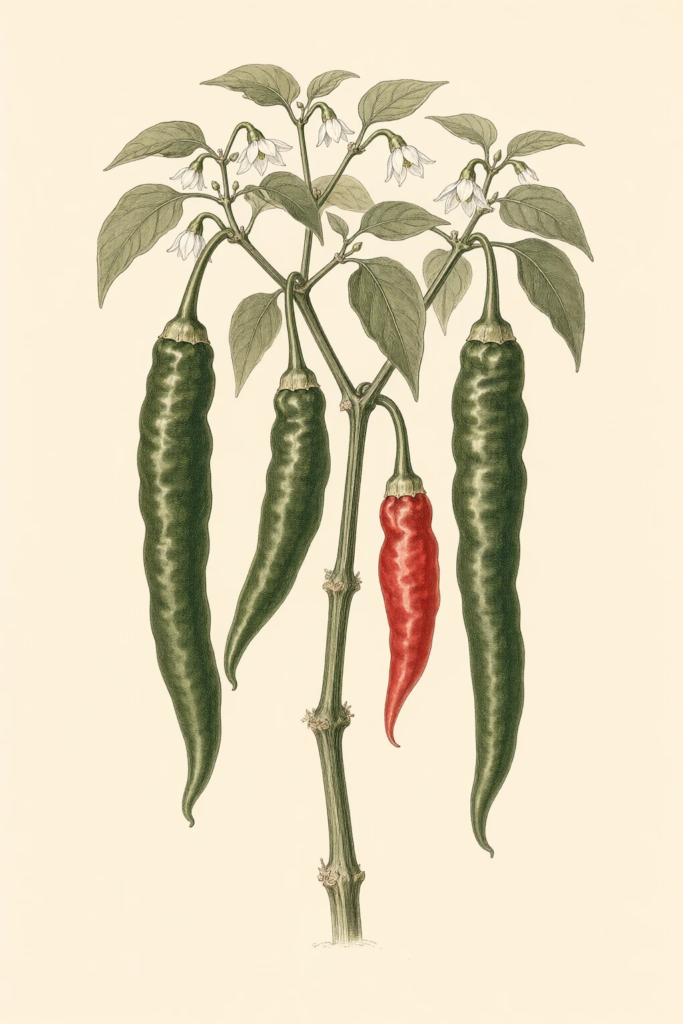Manganji Togarashi botanical illustration