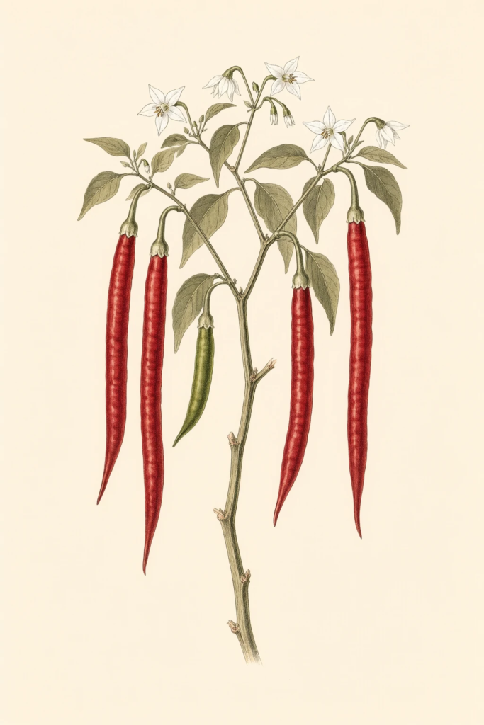 Mathania Red botanical illustration