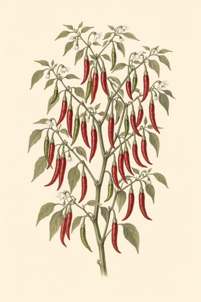 Mirch Masala botanical illustration
