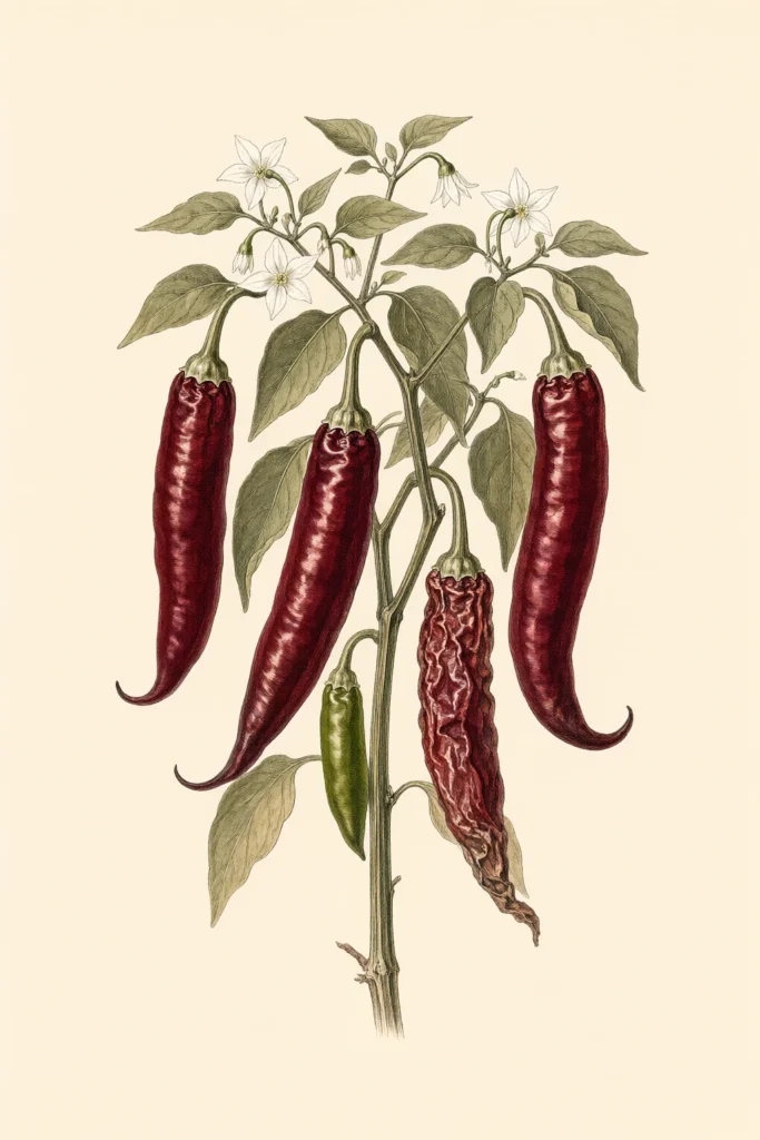 NuMex Garnet botanical illustration