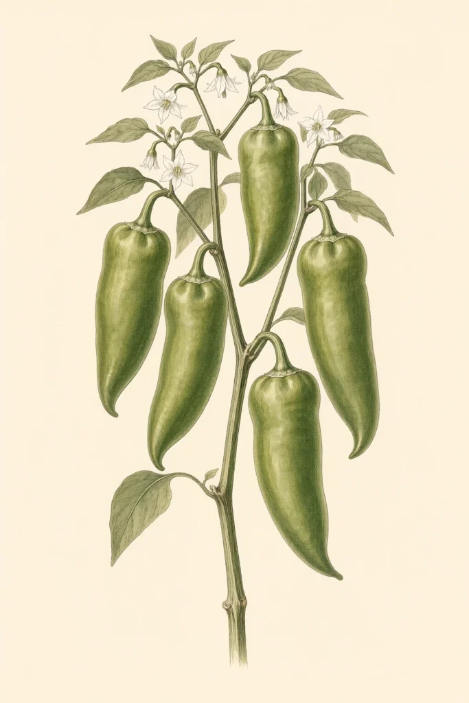 NuMex Heritage Big Jim botanical illustration