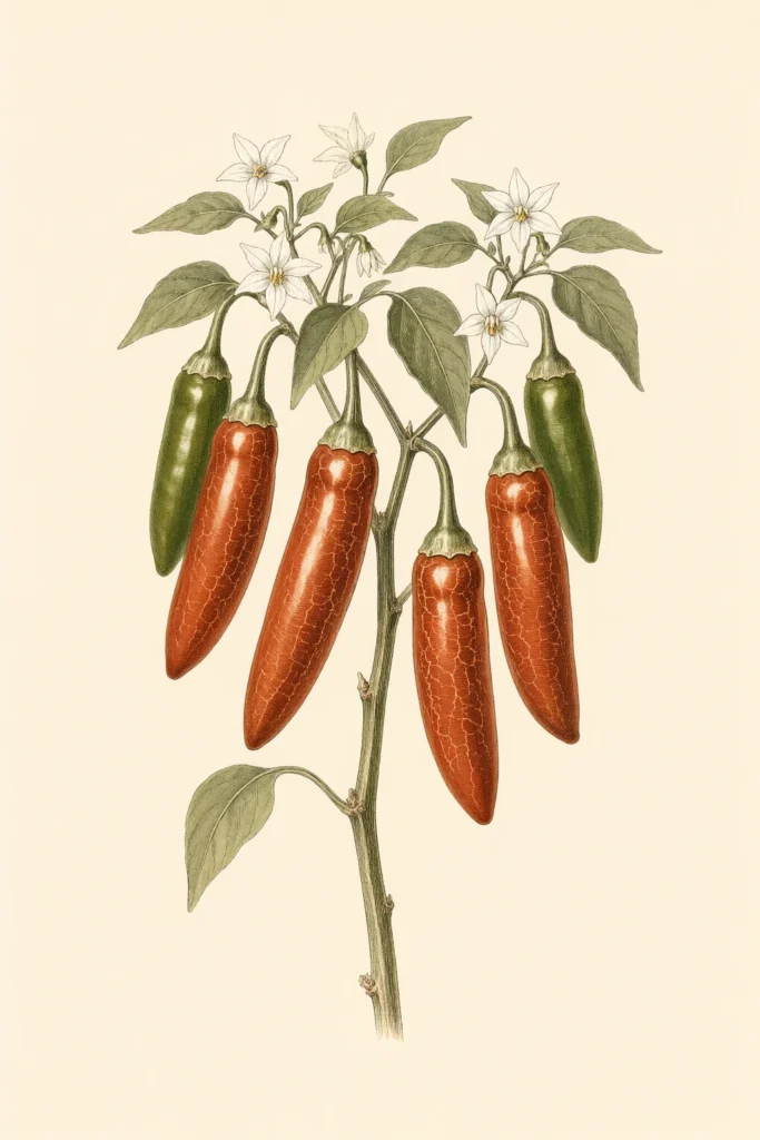 NuMex Orange Spice botanical illustration