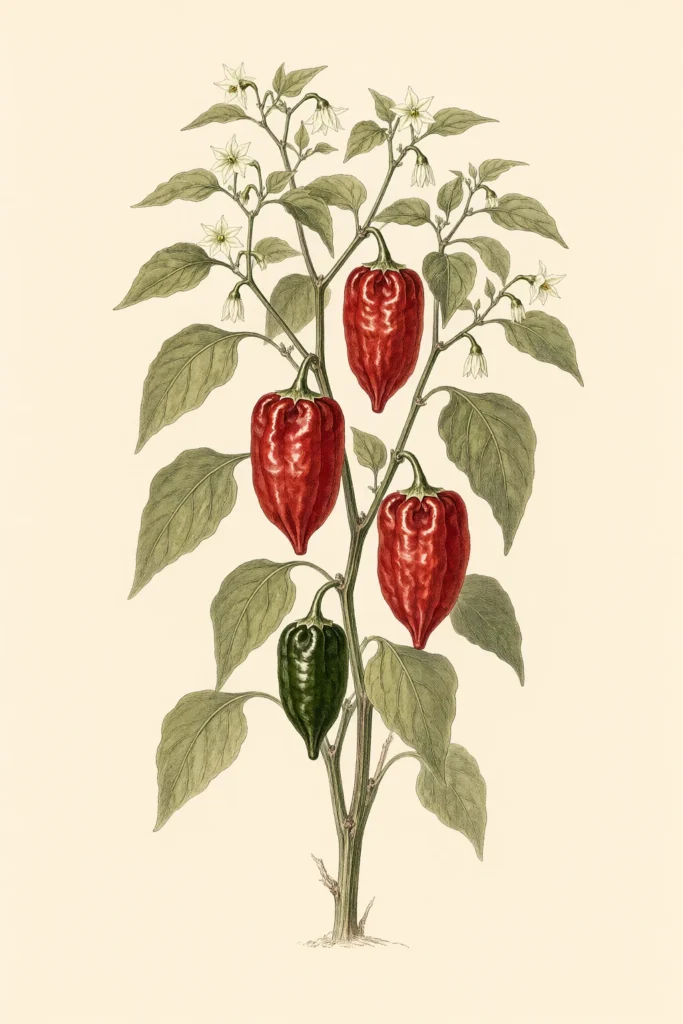 NuMex Suave Red botanical illustration