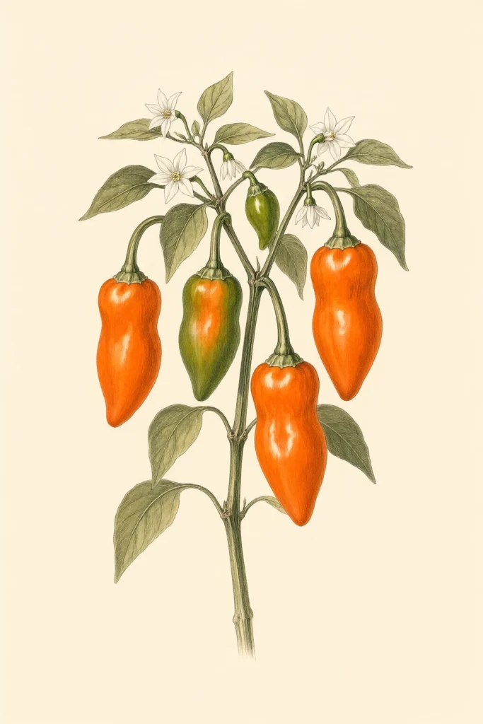 Orange Blaze F1 botanical illustration