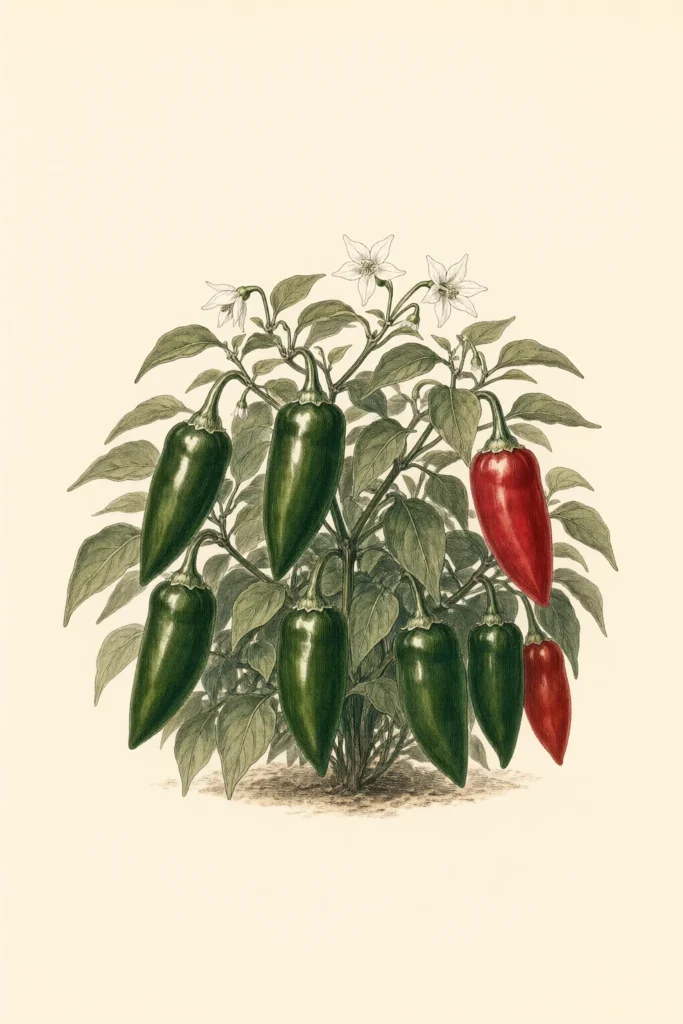 Pot-a-peno botanical illustration