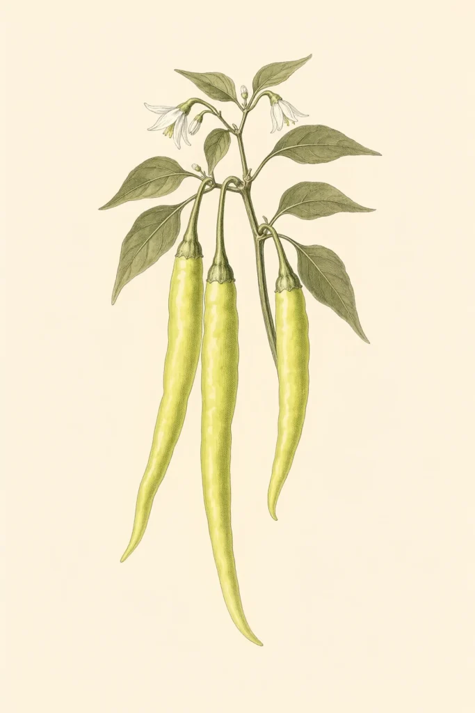 Siling Espada botanical illustration