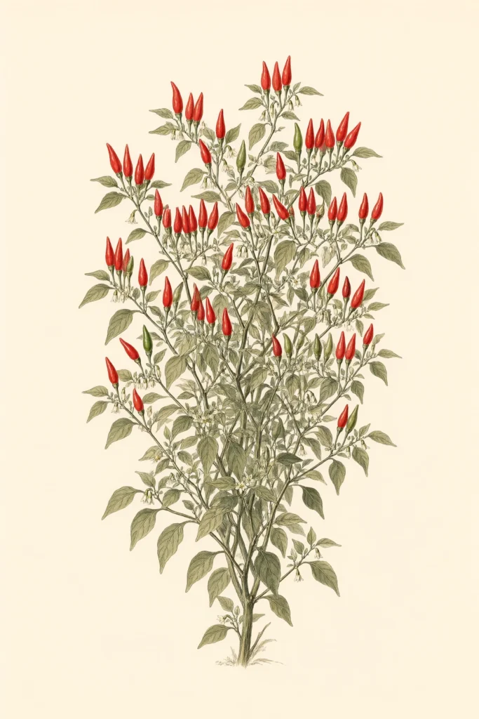 Ugandan Bird’s Eye botanical illustration