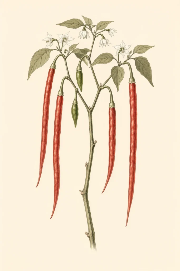 Vindaloo botanical illustration